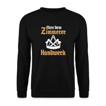 Carpenter craft carpenter guild sign - Unisex Sweatshirt - black - Front - Alina (178cm) & Michal (187cm)