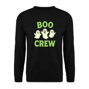Boo Group – T-shirt fantôme d'Halloween amusant - Sweat-shirt Unisexe - noir - Devant - Alina (178cm) & Michal (187cm)