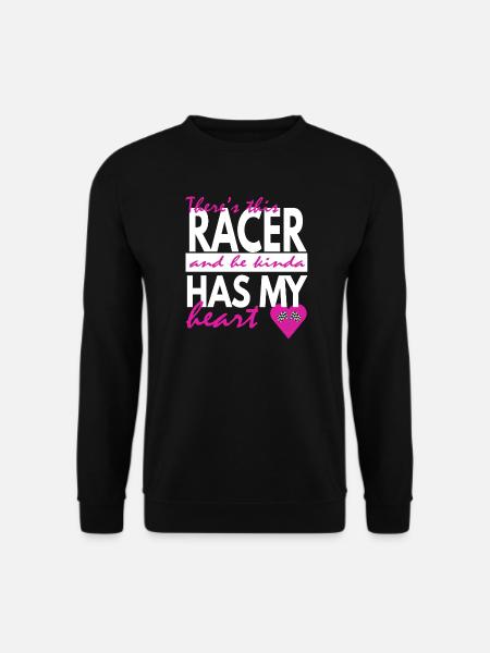 racer has my heart - Unisex Sweatshirt - black