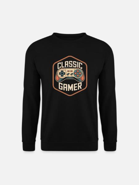 Classic Gamer Retro Controller Nostalgia - Unisex Sweatshirt - black