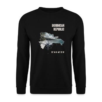 Dominikanische Republik Kompass Tropisch - Unisex Pullover - Schwarz - Vorne - Alina (178cm) & Michal (187cm)