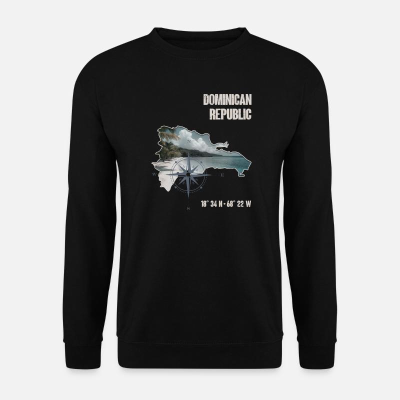 Dominican Republic Compass Tropical - Unisex Sweatshirt - black
