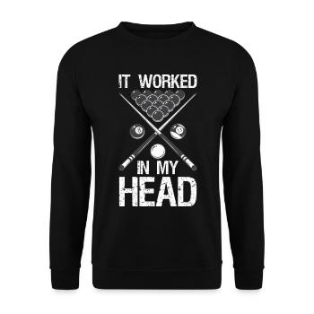 it worked in my head - Unisex Sweatshirt - black - Front - Alina (178cm) & Michal (187cm)