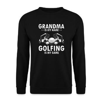Mamie est mon nom, le golf ma passion, ma fierté - Sweat-shirt Unisexe - noir - Devant - Alina (178cm) & Michal (187cm)