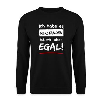 J’ai compris. Mais je m’en fiche ! - Sweat-shirt Unisexe - noir - Devant - Alina (178cm) & Michal (187cm)