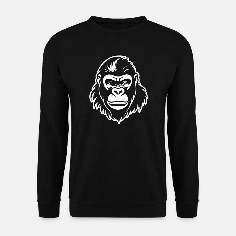 Gorilla Kopf - Unisex Pullover - Schwarz