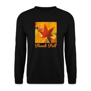Thank Fall - Unisex Sweatshirt - black - Front - Alina (178cm) & Michal (187cm)
