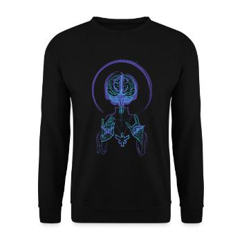 Voodoo-Priester - Unisex Pullover - Schwarz - Vorne - Alina (178cm) & Michal (187cm)