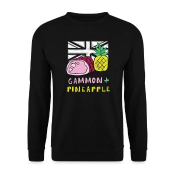 Gammon Pineapple Pop Art Tee - Unisex Sweatshirt - black - Front - Alina (178cm) & Michal (187cm)