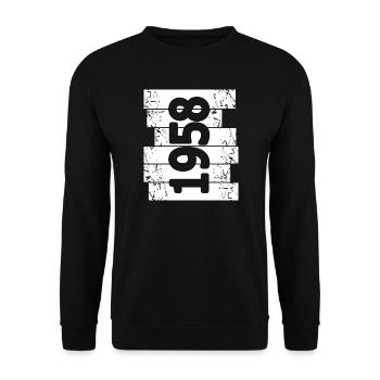 Eltern 1958 - Unisex Pullover - Schwarz - Vorne - Alina (178cm) & Michal (187cm)