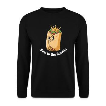 King Burrito Crown - Unisex Sweatshirt - black - Front - Alina (178cm) & Michal (187cm)