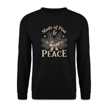 Motif de Noël naturel - Sweat-shirt Unisexe - noir - Devant - Alina (178cm) & Michal (187cm)