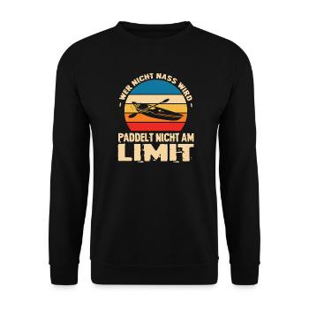 Kayaker Gifts Kayak Water Sports Outfits - Unisex Sweatshirt - black - Front - Alina (178cm) & Michal (187cm)