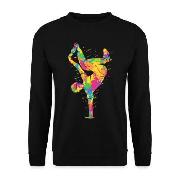 Breakdance Breakdance colorée Breakdance Garçons - Sweat-shirt Unisexe - noir - Devant - Alina (178cm) & Michal (187cm)