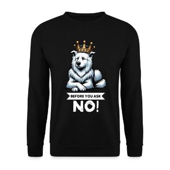 Avant de demander Berger Blanc Berger Berger - Sweat-shirt Unisexe - noir - Devant - Alina (178cm) & Michal (187cm)