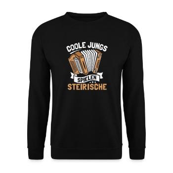 Accordéon Cool Boys Accordéon Styrienne - Sweat-shirt Unisexe - noir - Devant - Alina (178cm) & Michal (187cm)