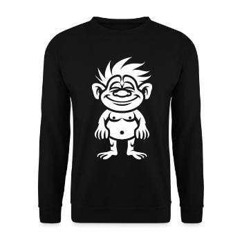 Troll - Unisex Pullover - Schwarz - Vorne - Alina (178cm) & Michal (187cm)