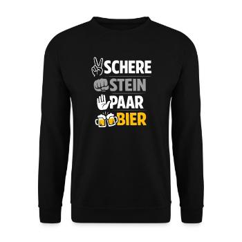 Scissors, Stone Couple of Beer: Friendship & Beer - Unisex Sweatshirt - black - Front - Alina (178cm) & Michal (187cm)