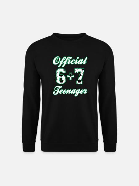 13. Geburtstag Official Teenager 6+7 Meme - Unisex Pullover - Schwarz