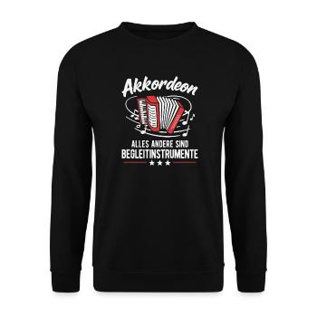 Accordéon Instruments d’accompagnement - Sweat-shirt Unisexe - noir - Devant - Alina (178cm) & Michal (187cm)