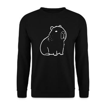 Capybara capybara blanc - Sweat-shirt Unisexe - noir - Devant - Alina (178cm) & Michal (187cm)