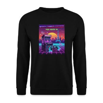 Paris Cyber Gamer - Sweat-shirt Unisexe - noir - Devant - Alina (178cm) & Michal (187cm)