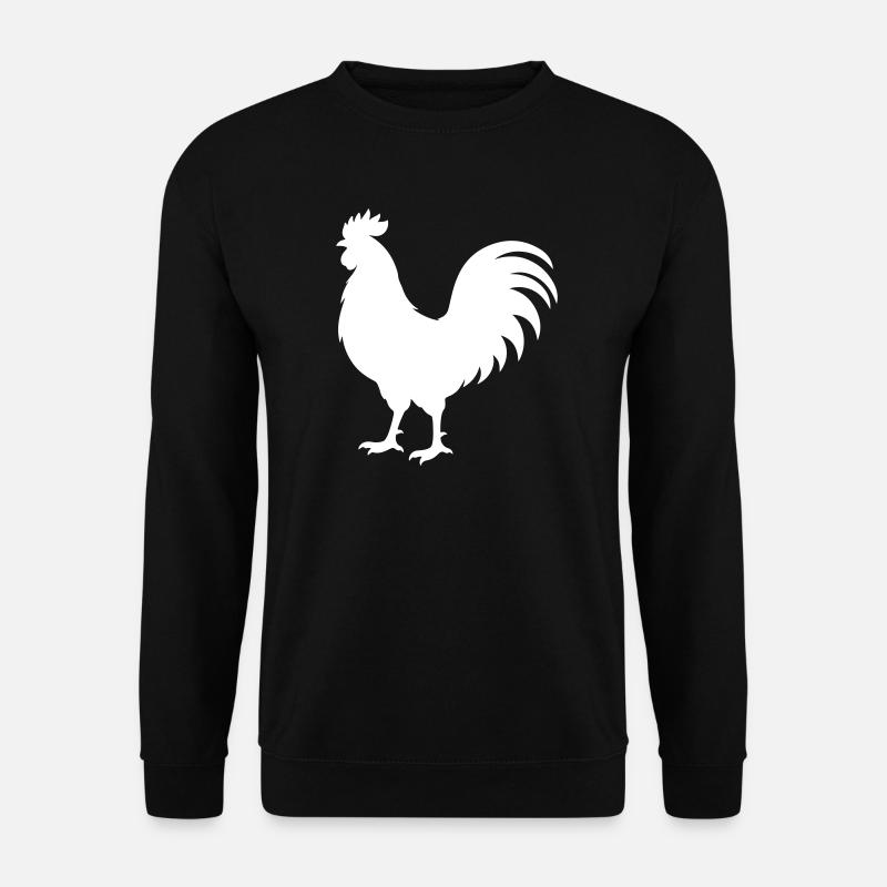Rooster Silhouette - Unisex Sweatshirt - black