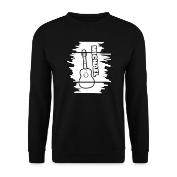 Michael as Playing the Guitar - Unisex Sweatshirt - black - Front - Alina (178cm) & Michal (187cm)