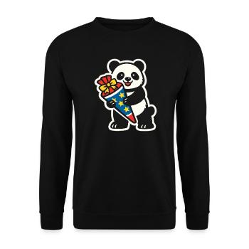 Panda Bear : Don d’inscription à l’école de 1ère année - Sweat-shirt Unisexe - noir - Devant - Alina (178cm) & Michal (187cm)
