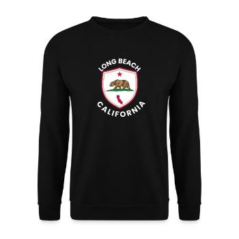 Long Beach, Californie - Sweat-shirt Unisexe - noir - Devant - Alina (178cm) & Michal (187cm)
