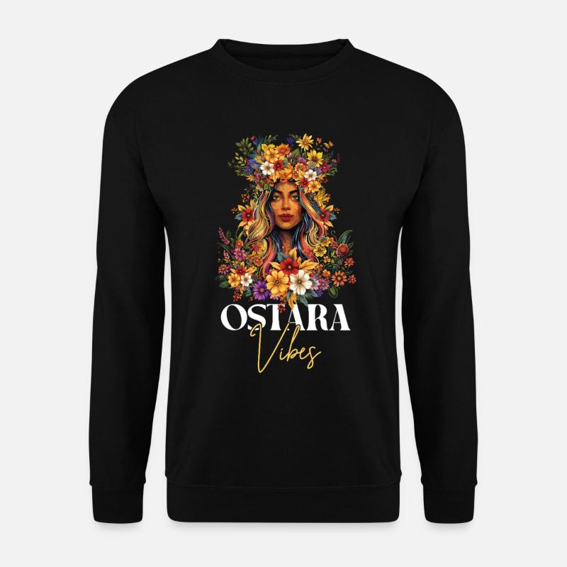 Ambiance Ostara Joyeuses Pâques Bénédictions d’Ostara - Sweat-shirt Unisexe - noir
