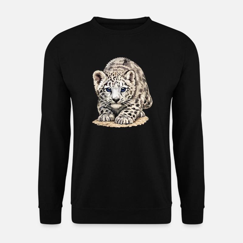 Sia Schneeleopard - Unisex Pullover - Schwarz