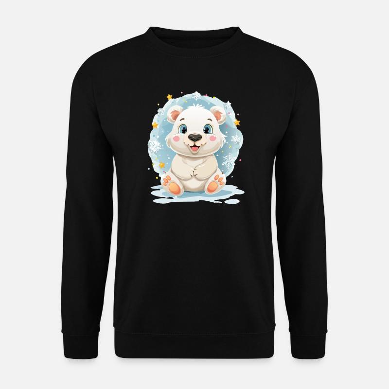 Polar bears in winter magic - Unisex Sweatshirt - black