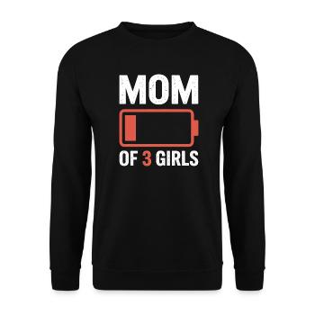 T-shirt Battery de 3 filles - Sweat-shirt Unisexe - noir - Devant - Alina (178cm) & Michal (187cm)