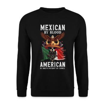 Mexiko Stolz & Heimat Mexikaner Mexico Flagge - Unisex Pullover - Schwarz - Vorne - Alina (178cm) & Michal (187cm)