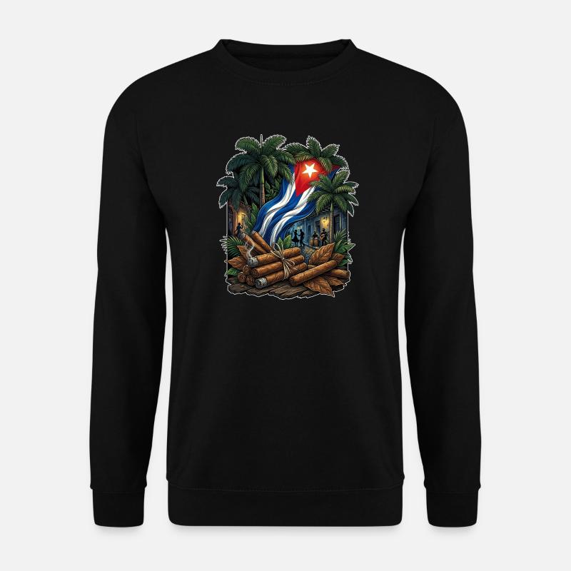 Cuba Cigar Flag - Unisex Sweatshirt - black