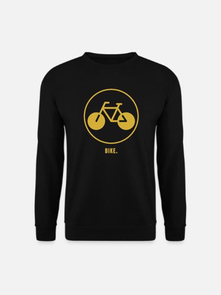 Minimalistisches Rennrad Design – BIKE. (Edles Gol - Unisex Pullover - Schwarz