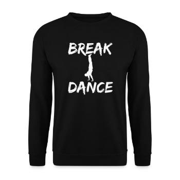 Breakdance Silhouette Motif - Sweat-shirt Unisexe - noir - Devant - Alina (178cm) & Michal (187cm)