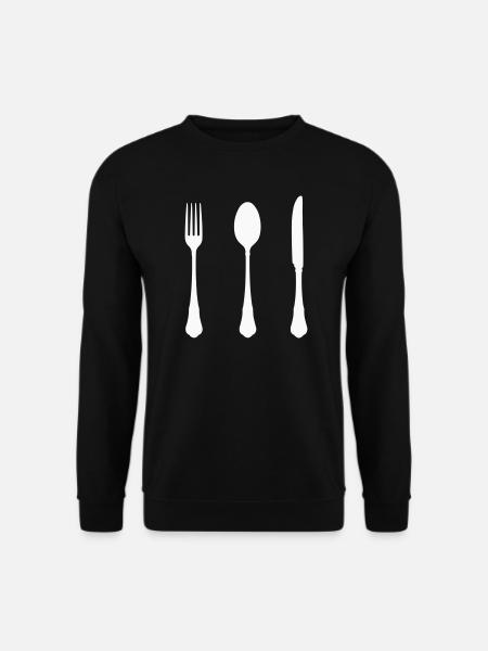 Cutlery Silhouette Design - Unisex Sweatshirt - black