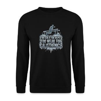 Calisthenics Eis - Unisex Sweatshirt - black - Front - Alina (178cm) & Michal (187cm)