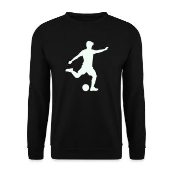 Silhouette de baby-foot en saut - Sweat-shirt Unisexe - noir - Devant - Alina (178cm) & Michal (187cm)