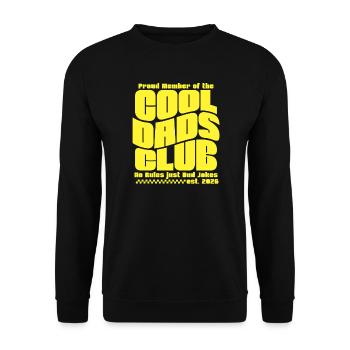 Fête des pères cadeau 2026 - Club des papas cool - Sweat-shirt Unisexe - noir - Devant - Alina (178cm) & Michal (187cm)