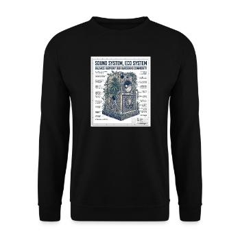 Reggae Soundsystem Eco - Sweat-shirt Unisexe - noir - Devant - Alina (178cm) & Michal (187cm)