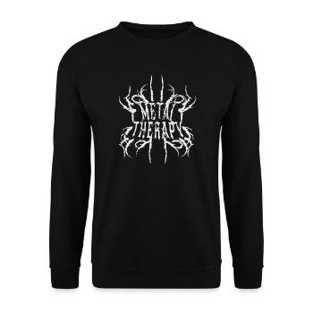 Metal Therapy – Heavy Metal Music Tshirt Gift - Unisex Sweatshirt - black - Front - Alina (178cm) & Michal (187cm)