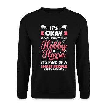 Cheval de bataille est acceptable à dire - Sweat-shirt Unisexe - noir - Devant - Alina (178cm) & Michal (187cm)