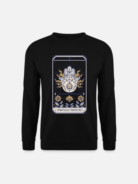 Spirituality Spiritually Protected Lotus Zen - Unisex Sweatshirt - black