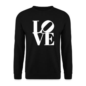 Love Iconic Pop Art Design Shirt - Unisex Sweatshirt - black - Front - Alina (178cm) & Michal (187cm)
