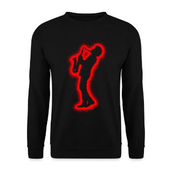 Saxophonist Saxophone Men's Boys Saxophone Kids - Unisex Sweatshirt - black - Front - Alina (178cm) & Michal (187cm)
