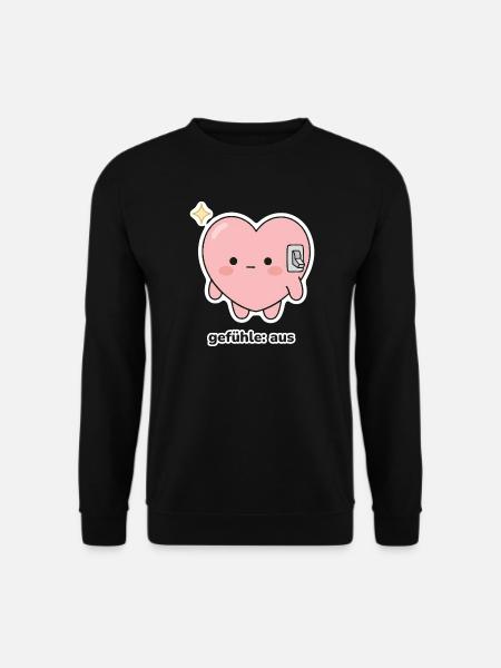 gefühle: aus – Herz Meme - Unisex Pullover - Schwarz