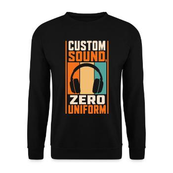Musik – Custom Sound Zero Uniform - Unisex Pullover - Schwarz - Vorne - Alina (178cm) & Michal (187cm)